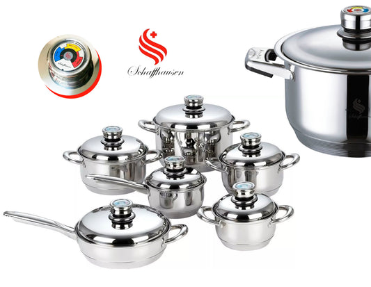 Ollas 12 pz  Schaffhausen acero quirurgico